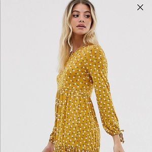 Yellow midi dress